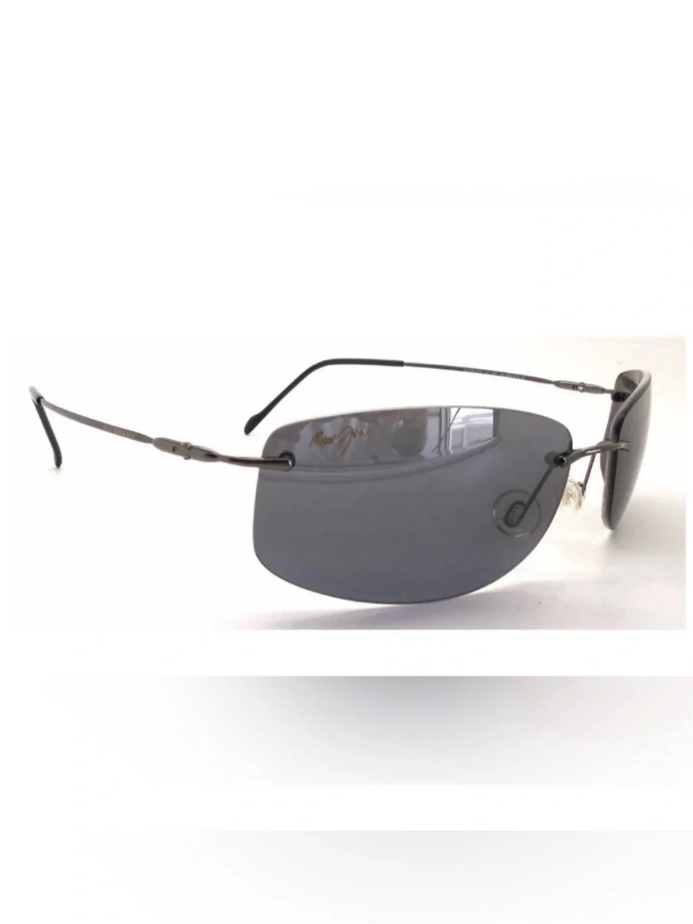 Maui Jim MJ450-02 Lahaina Polarized Stainless Rimless MJ Sport Sunglasses & Case